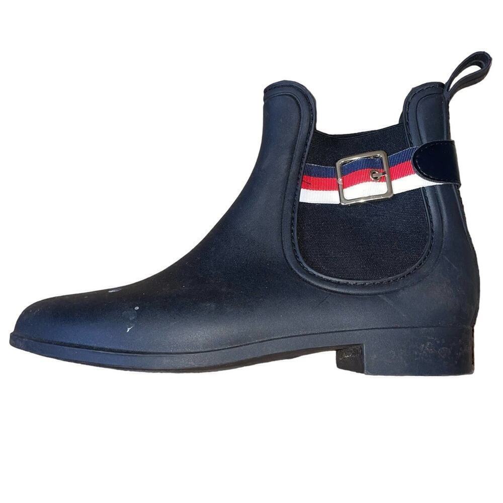 Henry Ferrera Rain boots wellies rubber black - 4 Colors elastic SZ 10 C